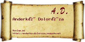Anderkó Doloróza névjegykártya